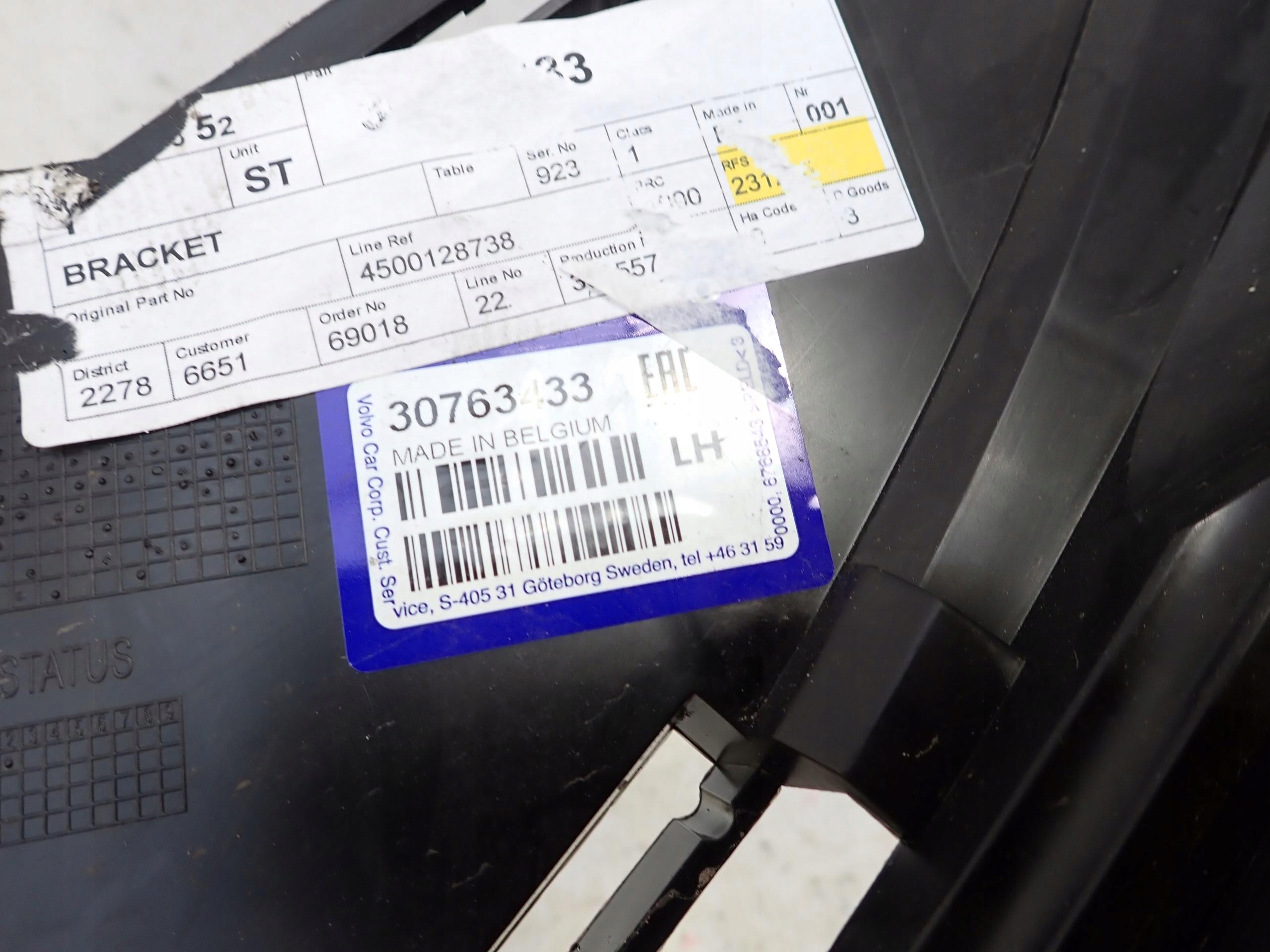 VOLVO XC60 09-12 support holder lights right 30763433
