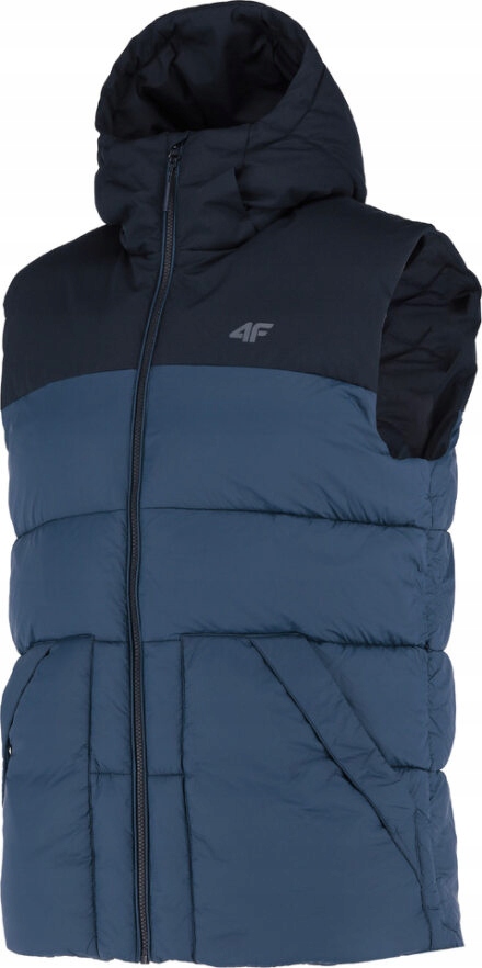 4F CIEPŁA KAMIZELKA Z KAPTUREM BEZRĘKAWNIK PUCHOWY 4F M151 GRANATOWY r. XXL EAN (GTIN) 5903609253912