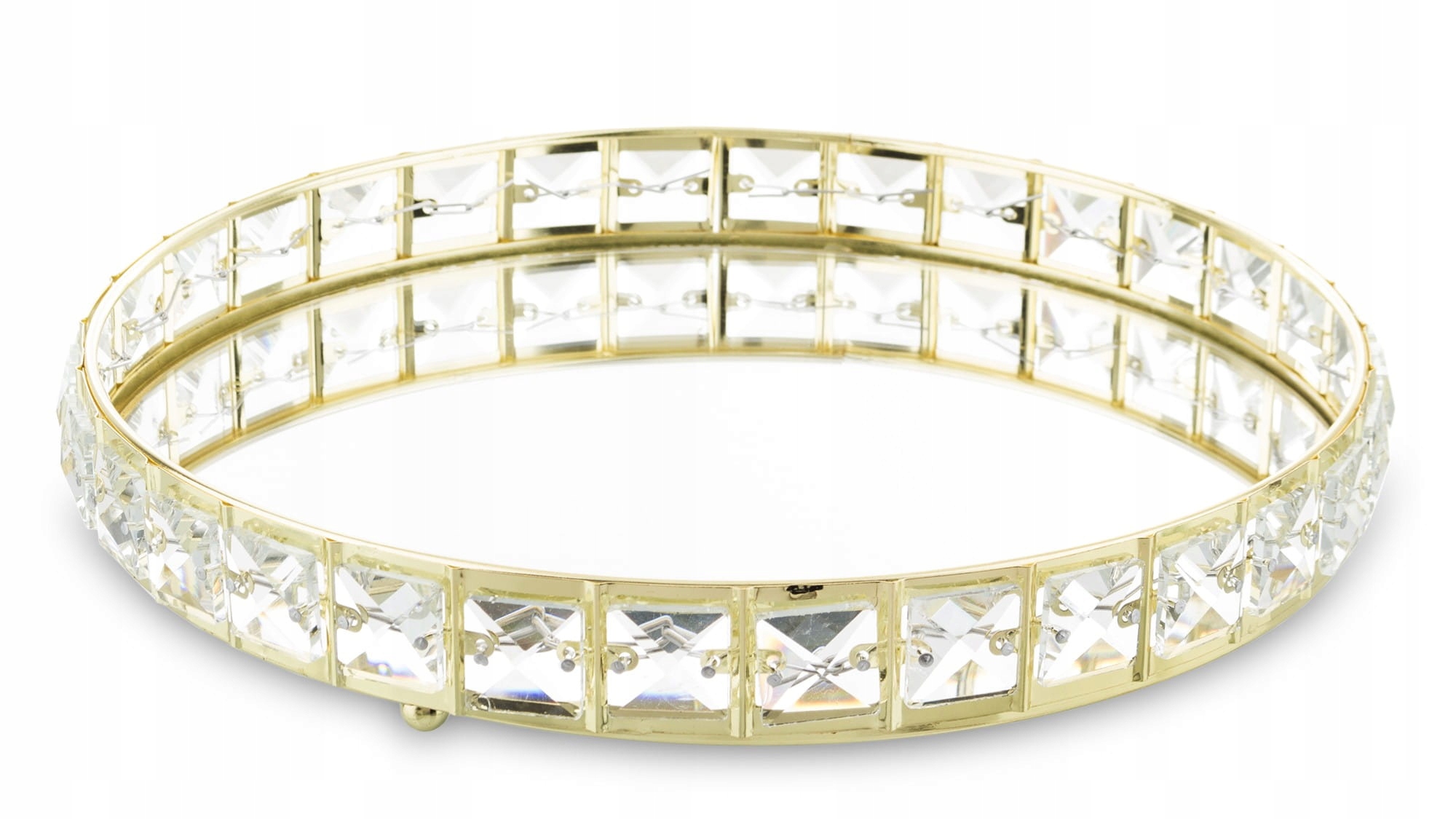 Zrcadlový podnos zlatý dekorační patera glamour 4,5x28 145571