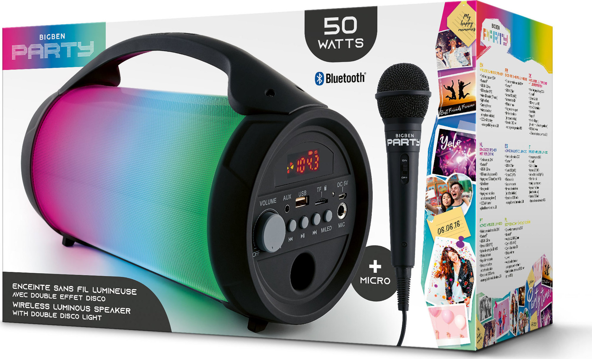 Přenosný reproduktor Bigben Partybtlite