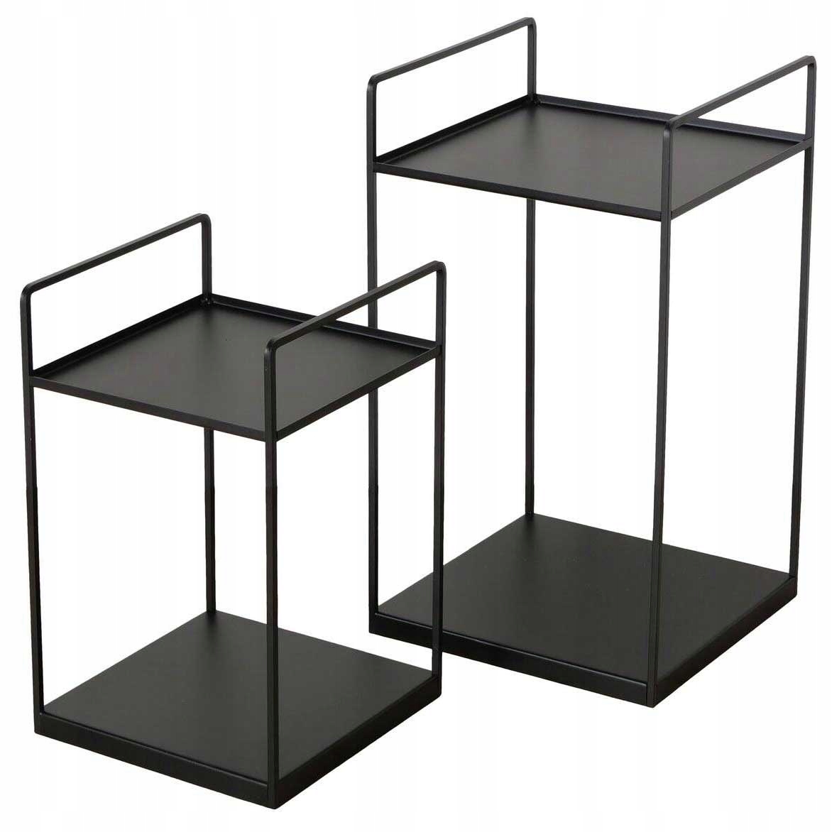 Čierne loftové konferenčné stolíky Como, 2 kusy