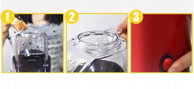 Maszynka do popcornu Kolor dominujący czerwony