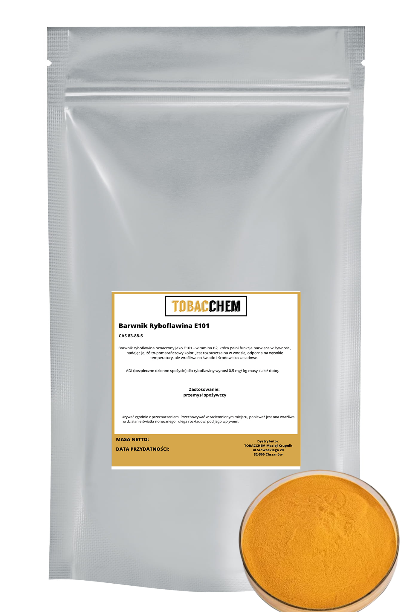 Potravinářské barvivo – Riboflavin E101 1 kg