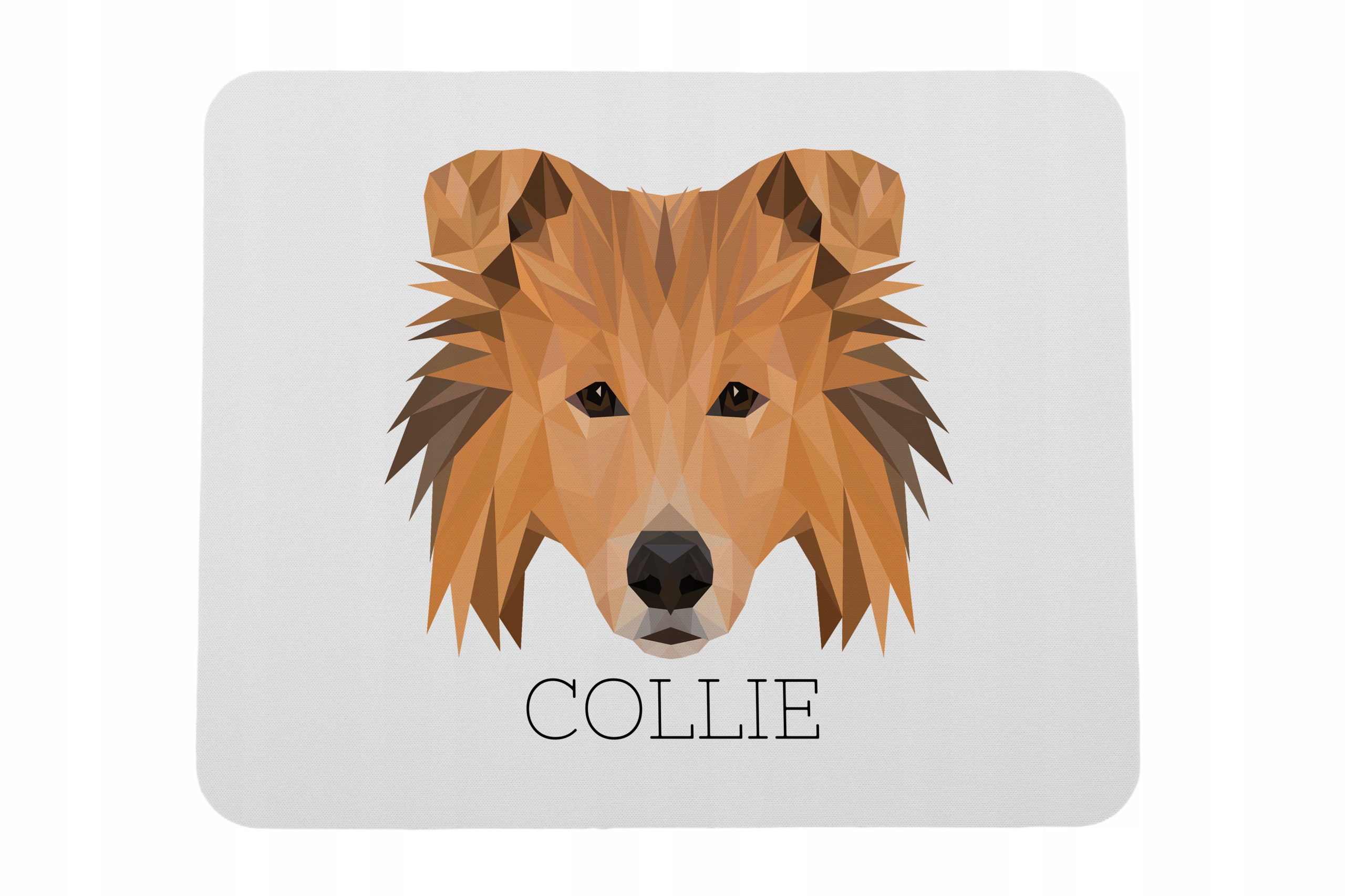 Owczarek szkocki długowłosy, Collie rough -geometryczna podkładka ze zdjęci
