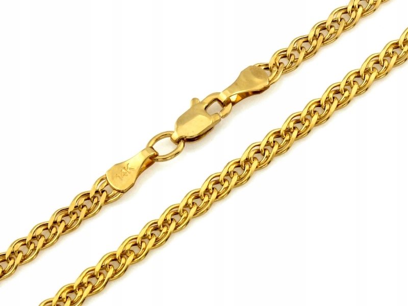 Dámský řetízek ze zlata 585 monalisa efektní, široký jako dárek r45 14k