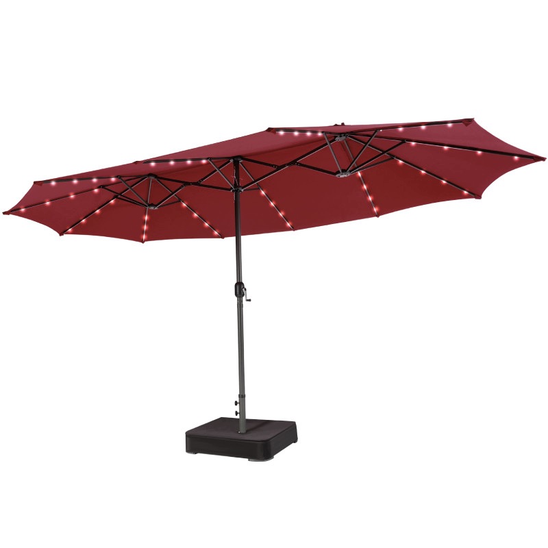Parasol Costway czerwony 460 x 240 cm NP13260DE-WN