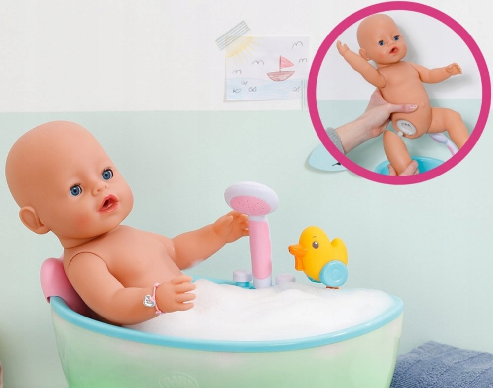 BABY born Interaktywna Lalka Emma Niemowlę 43 cm Bobas Akcesoria Waga produktu z opakowaniem jednostkowym 1.78 kg