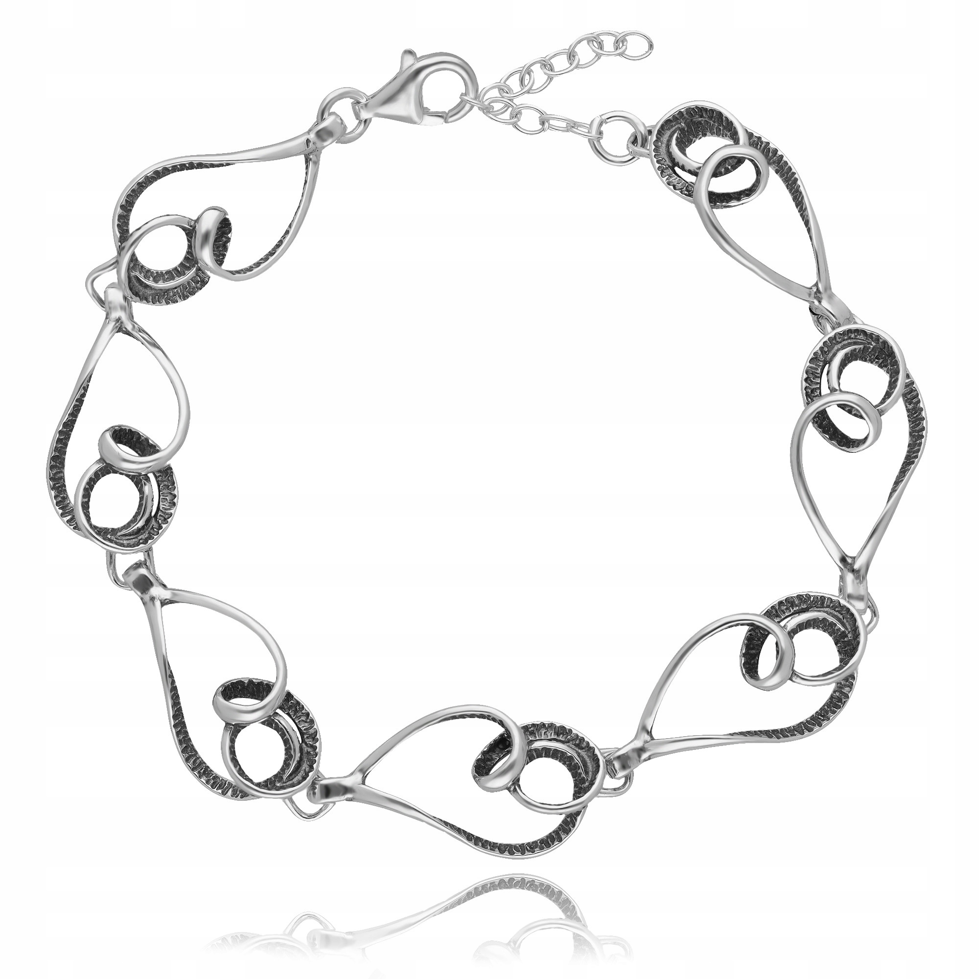 Stříbrný Prolamovaný Náramek, Oxidovaný