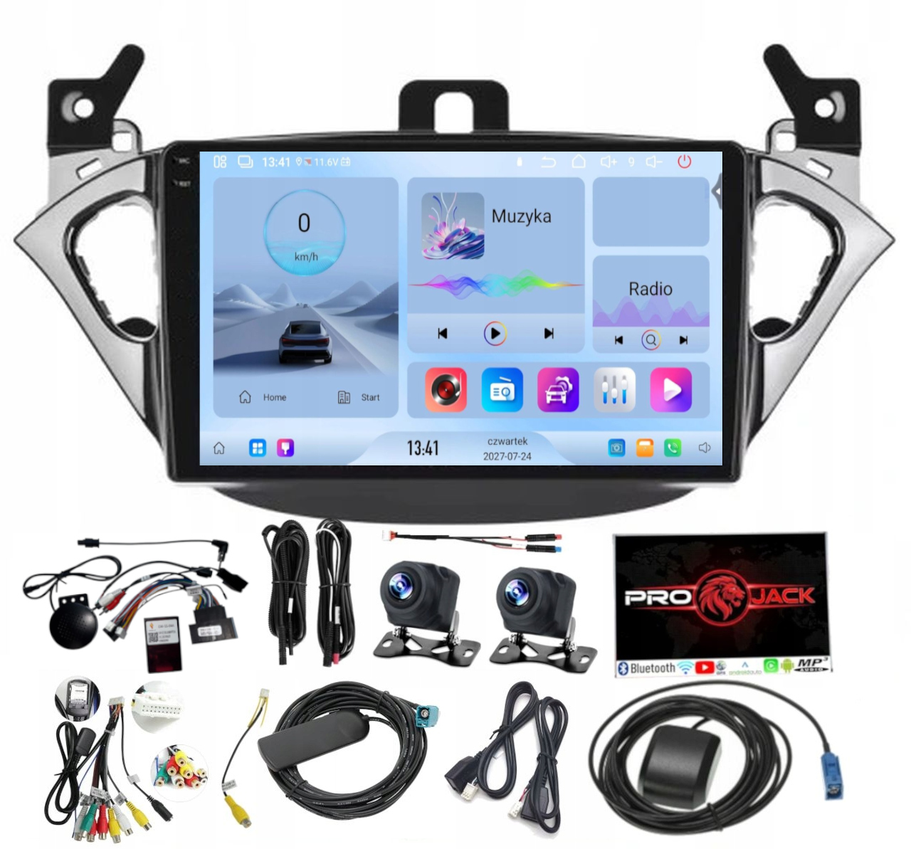 Navigační Rádio Gps Android Carplay Opel Corsa E 2015-2019 4GB 64GB Sim