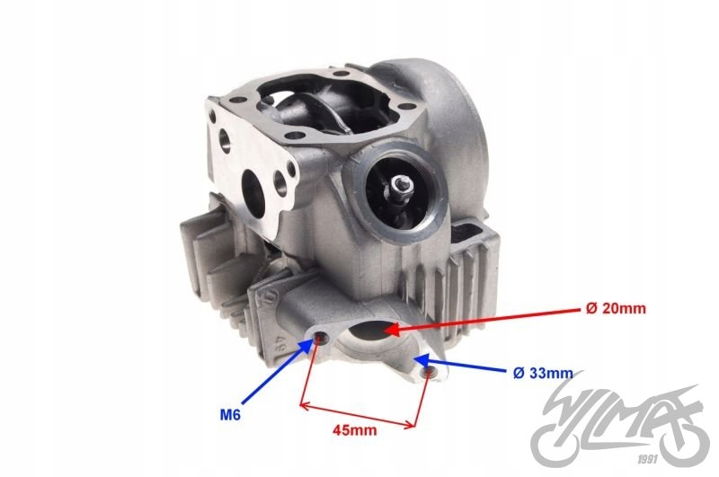 GŁOWICA CYLINDRA CZOPER 4T Z ZAWORAMI DUŻY 70CCM Producent Wilmat