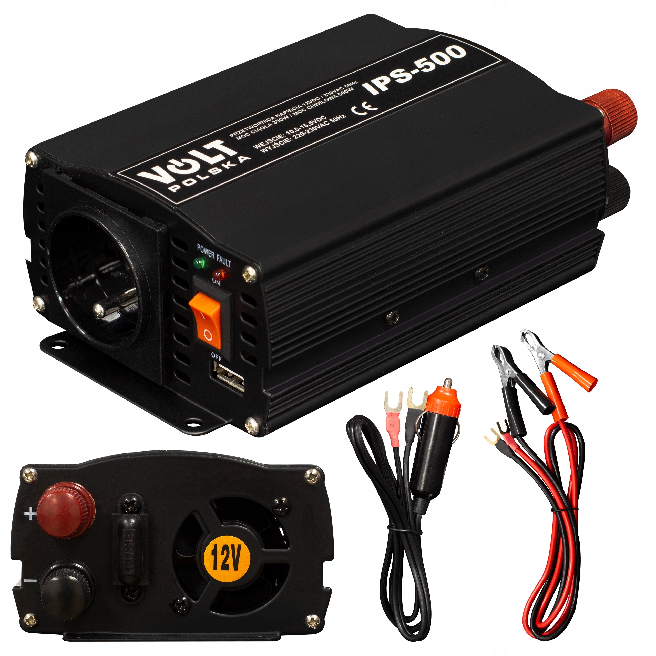 PRZETWORNICA 12V 230V SAMOCHODOWA NAPIĘCIA 500W