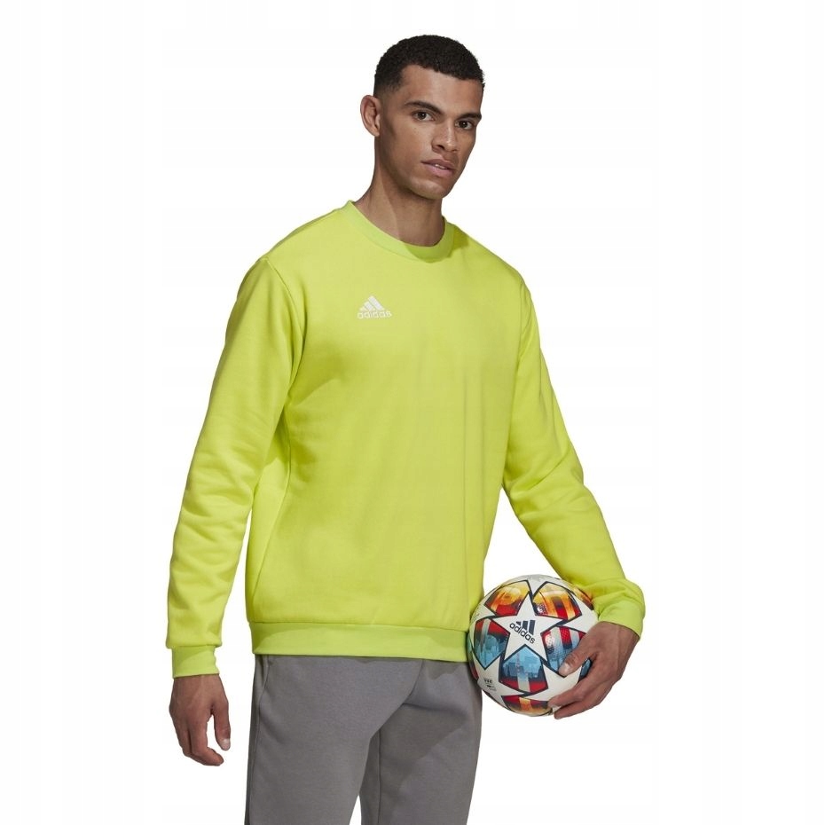 BLUZA MĘSKA ADIDAS Entrada 22 DRESOWA limonkowa L