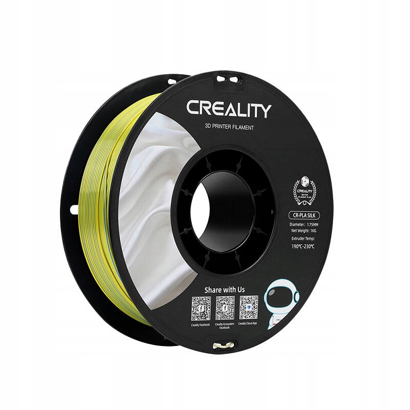 Filament CR-Silk Pla Creality 1,75mm 1kg Żółto-niebieski