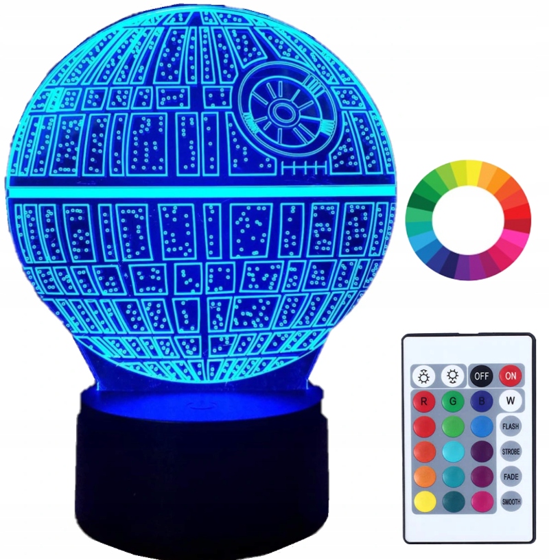 

Lampka Nocna 3DLed Pilot Gwiazda Śmierci Star Wars