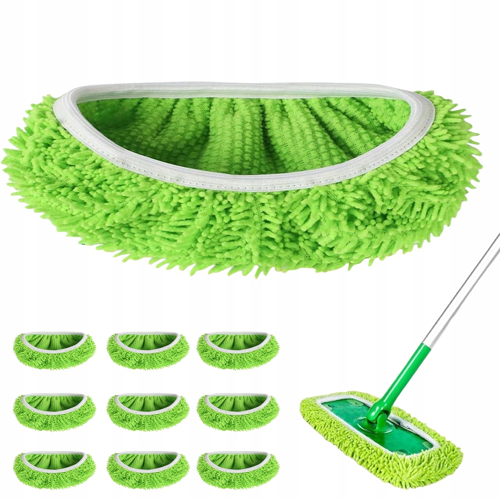 Levně Vložka Do Mopu Zásoba Plochý Mop Koncovka Nástavec Mikrovlákno 10x