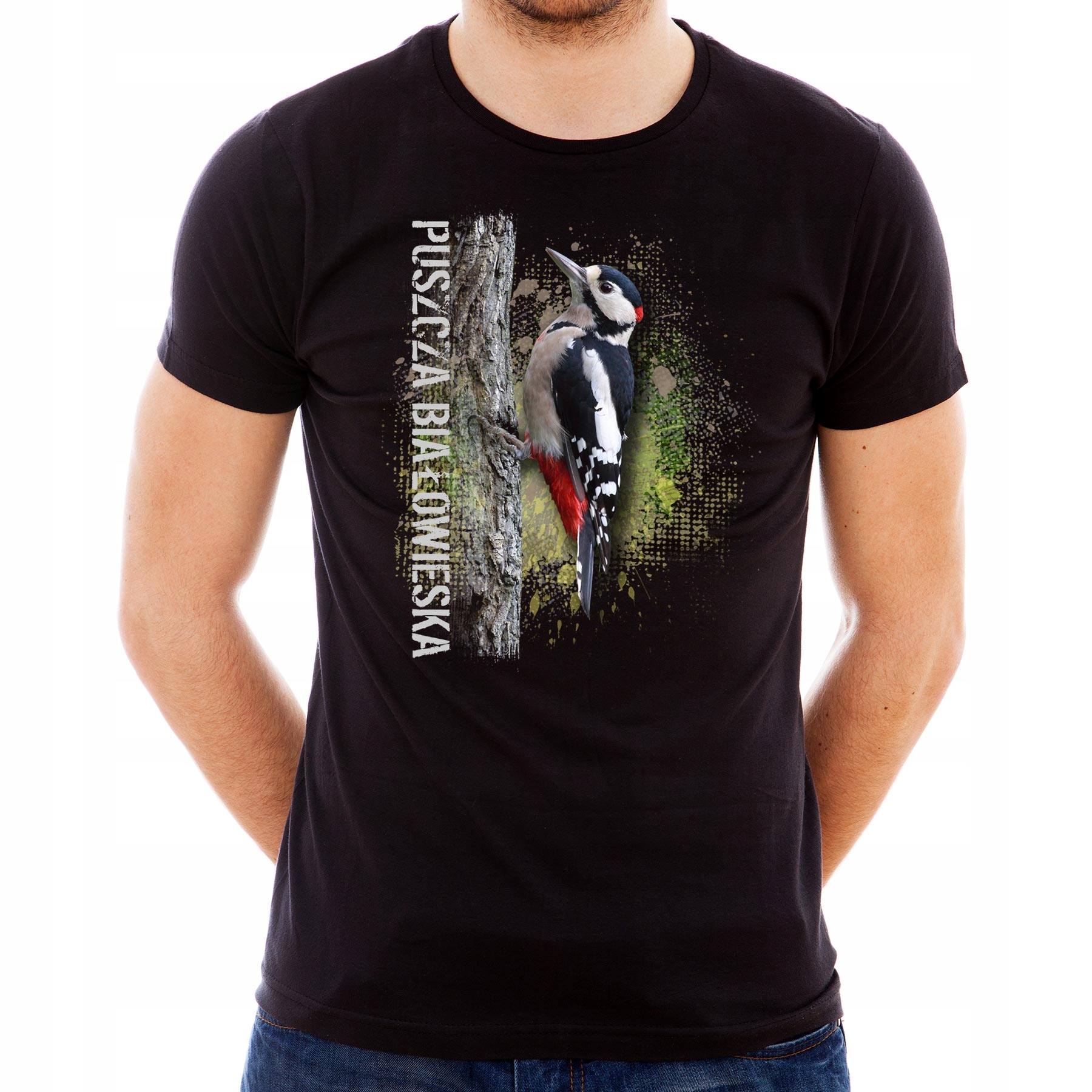 

Koszulka Białowieża Dzięcioł (M):: XXL,: czarny