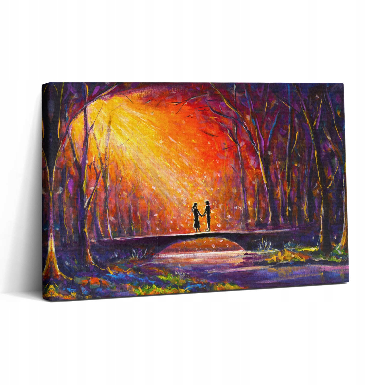 Obraz Canvas Tištěné plátno do posilovny Malovaný pár Zamilovaná 30x20 cm