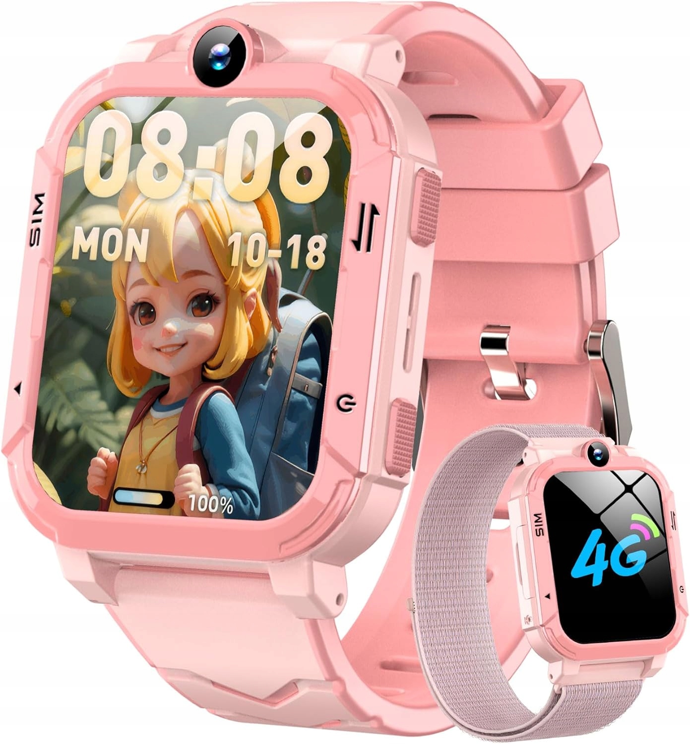 Smartwatch dla Dzieci Gps+lbs+wifi Połączenia Sos Alarmowe Połączenia Wideo Sms