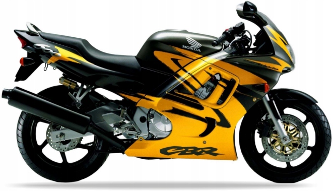 Samolepky Na Motocykl Juula Pro Honda Cbr 600 F 1997 Titan YR183Q Žluté