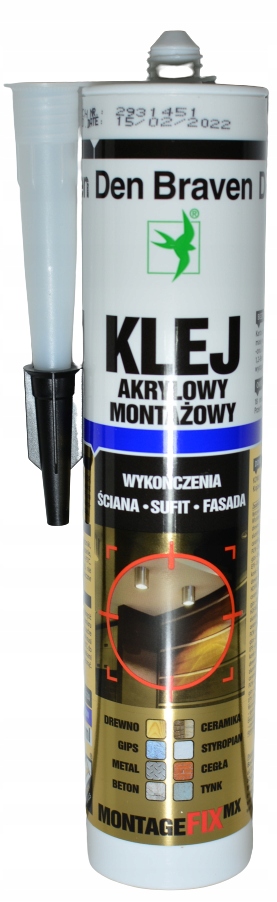 

Klej akrylowy montażowy Den Braven do sztukaterii