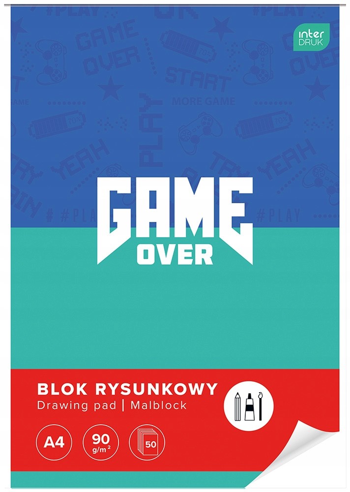 

Blok A4 biały rysunkowy XL 50 kartek 90g mix chłop