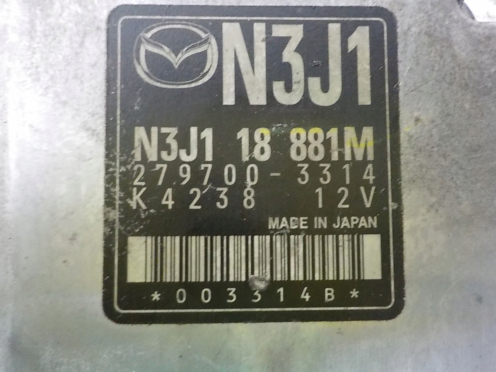MAZDA RX-8 computer control unit N3J118881M 279700-3314