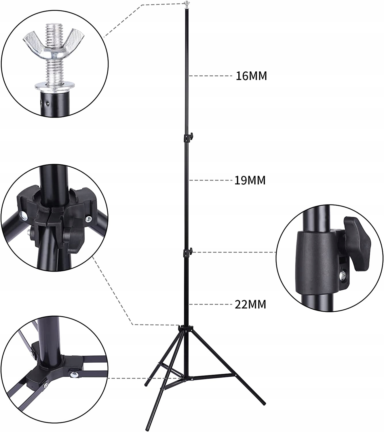 ZESTAW DO STUDIA FOTOGRAFICZNEGO 2x3m STOJAK NA TŁO 4 ZACISKI POKROWIEC Marka Inna