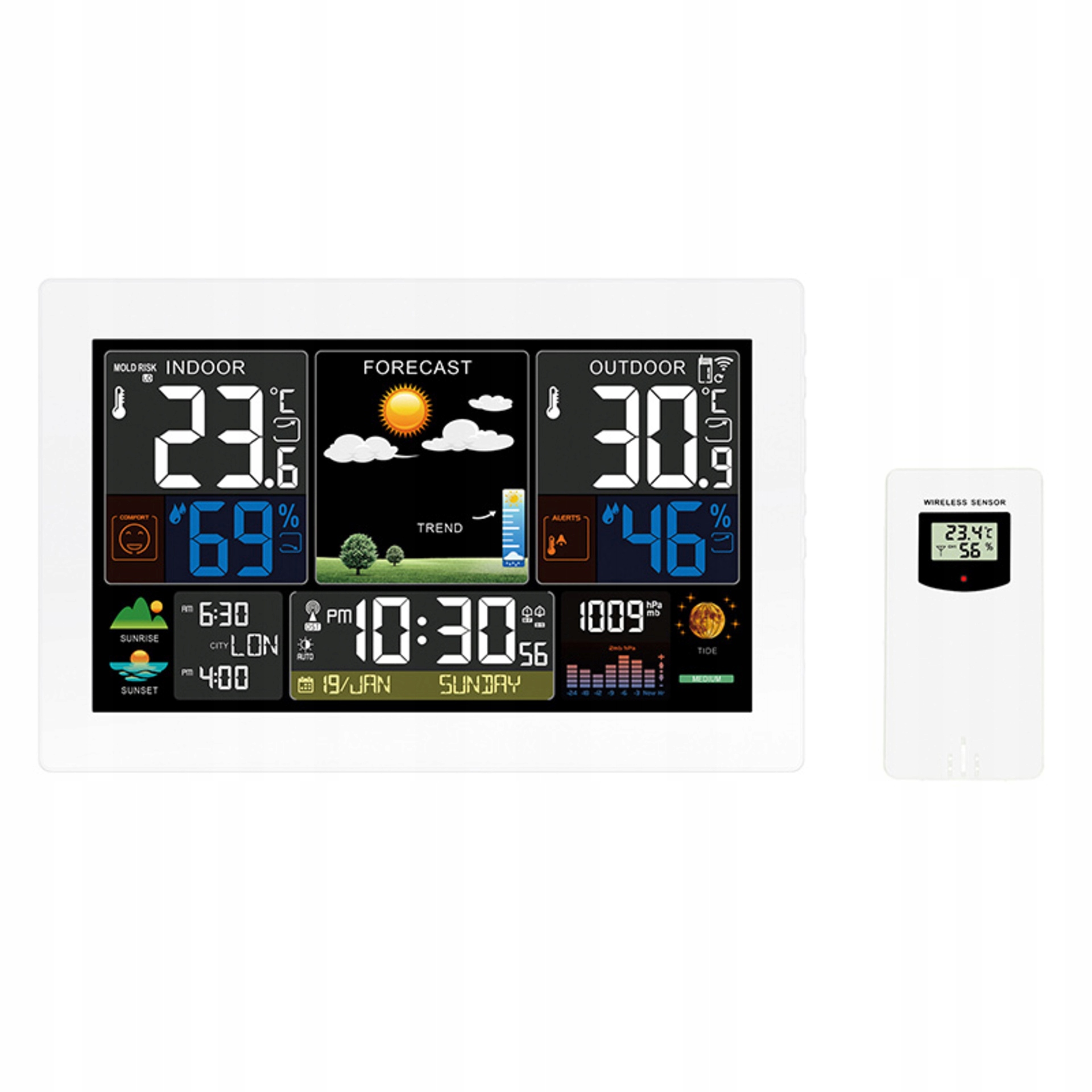 Meteostanica Solight TE81W-XL 22,2 cm LCD, teplota, vlhkosť, tlak