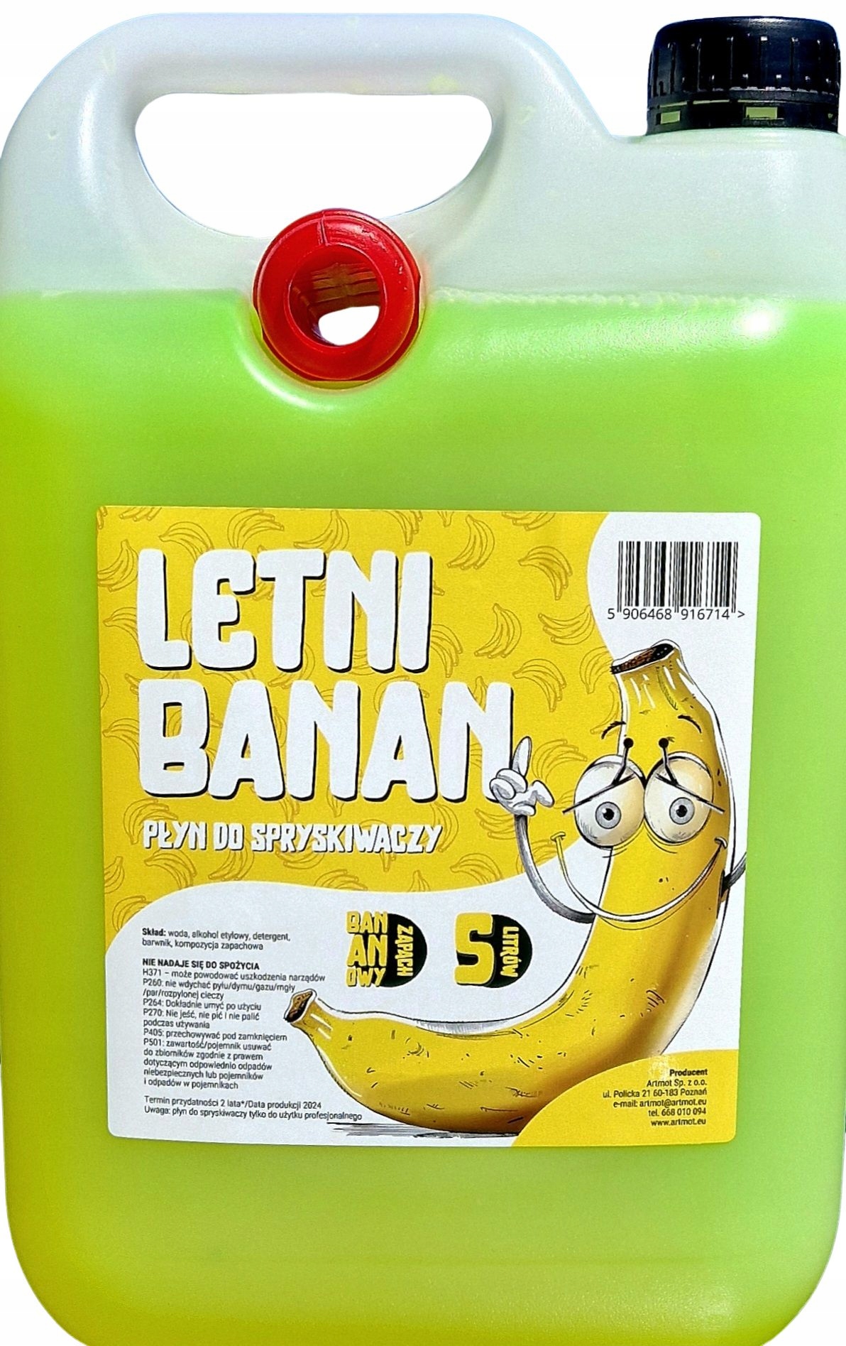 Płyn do Spryskiwaczy Letni Banan 5L
