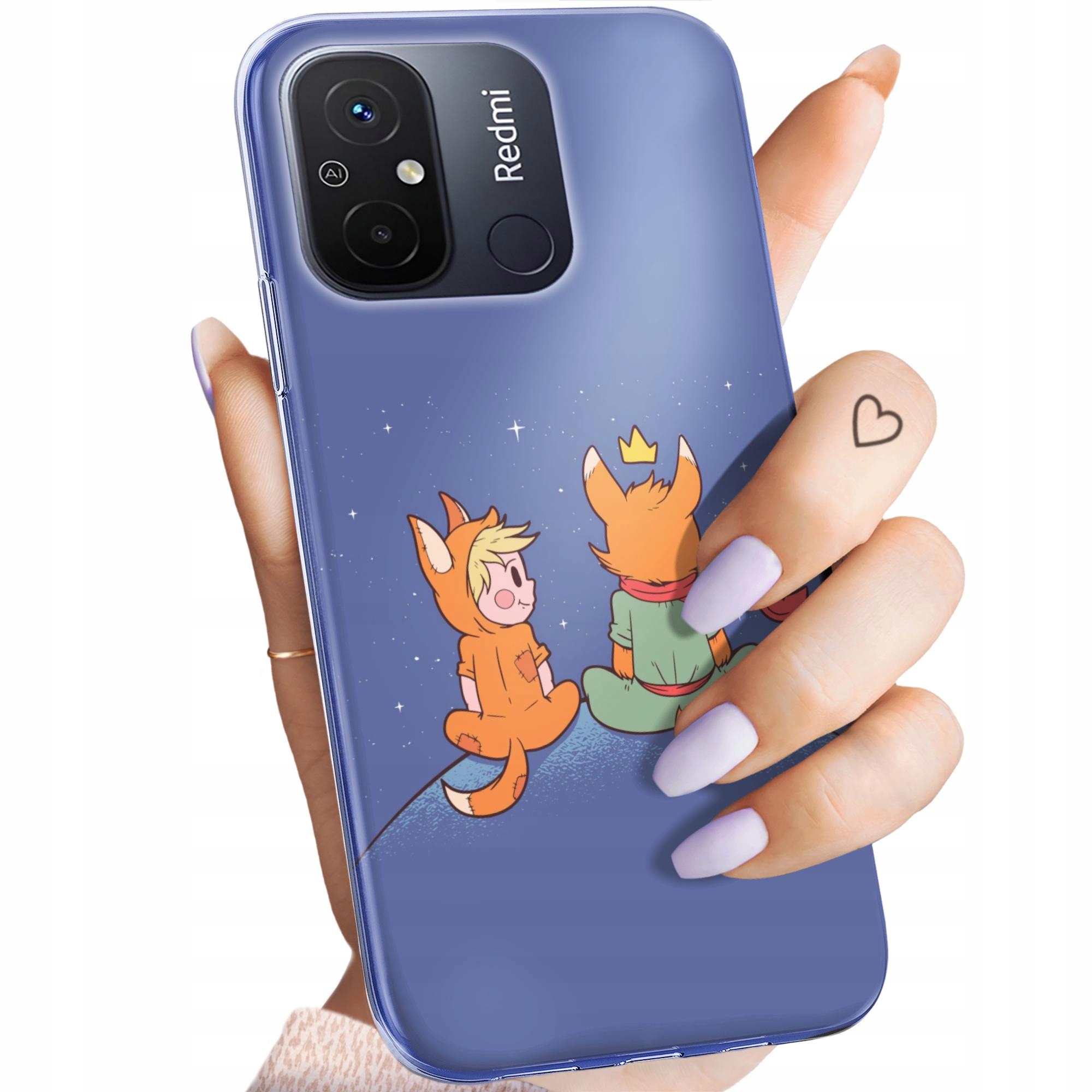 Etui Do Xiaomi Redmi 12C Mały Książę Lisek Róża Planeta Obudowa Case