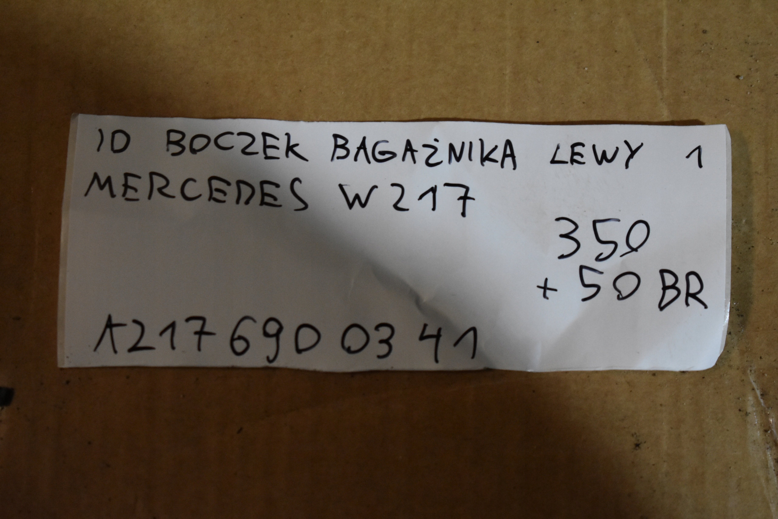 IDEALNY boot upholstery left MERCEDES W217 1
