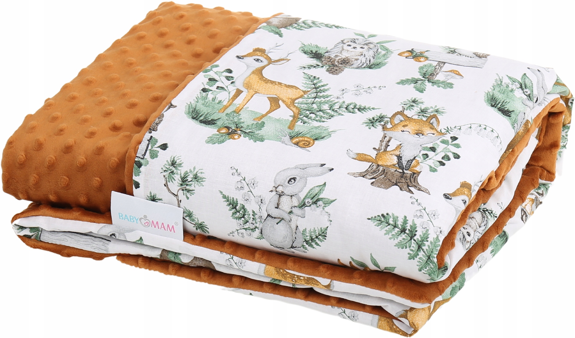 KOCYK MINKY 100x100 cm DWUSTRONNY KOŁDERKA OTULACZ BABYMAM