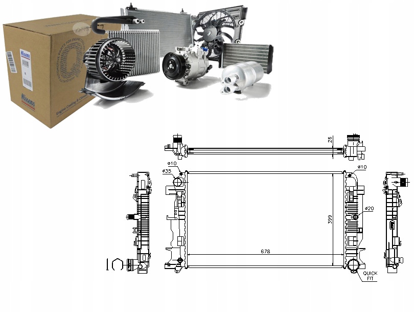 NIS67156A Chladič Motoru (manuální, Z Elementam Asistent řidiče #33