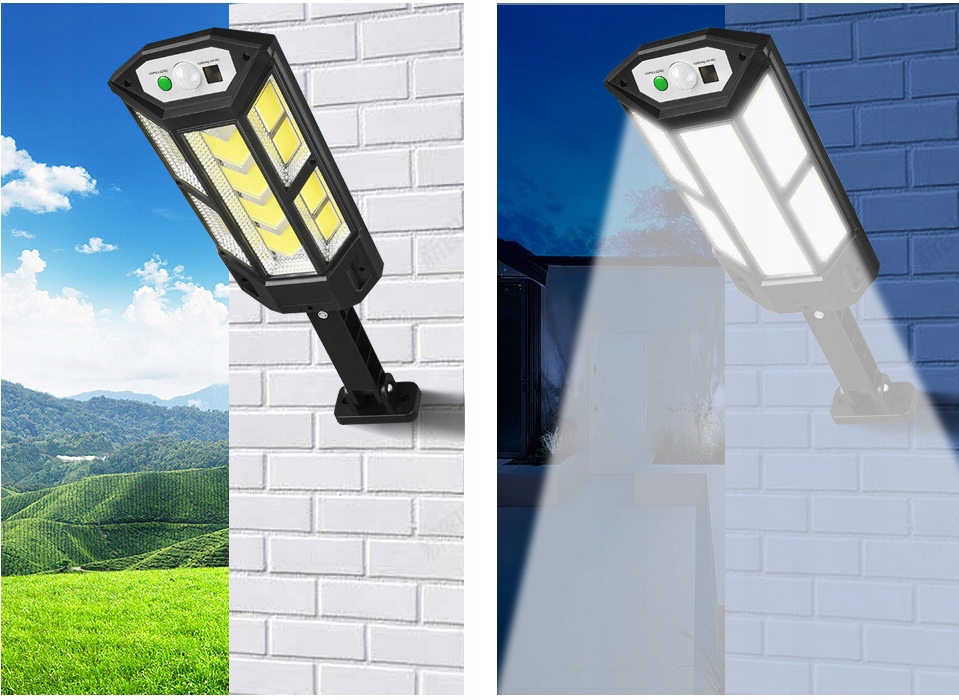 LAMPA SOLARNA ULICZNA LATARNIA 124 LED COB PILOT Marka inna