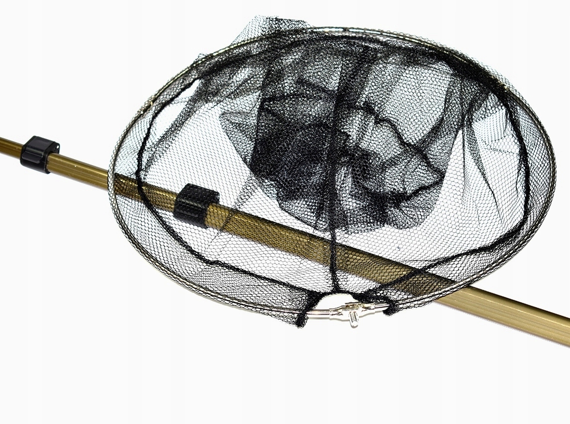 DŁUGI PODBIERAK WĘDKARSKI RYB TELESKOPOWY ALUMINIOWY SKŁADANY OKRĄGŁY 335cm Model TELESKOP JEZIORAK JEZIORO RZEKA STAW 3,35 m metra