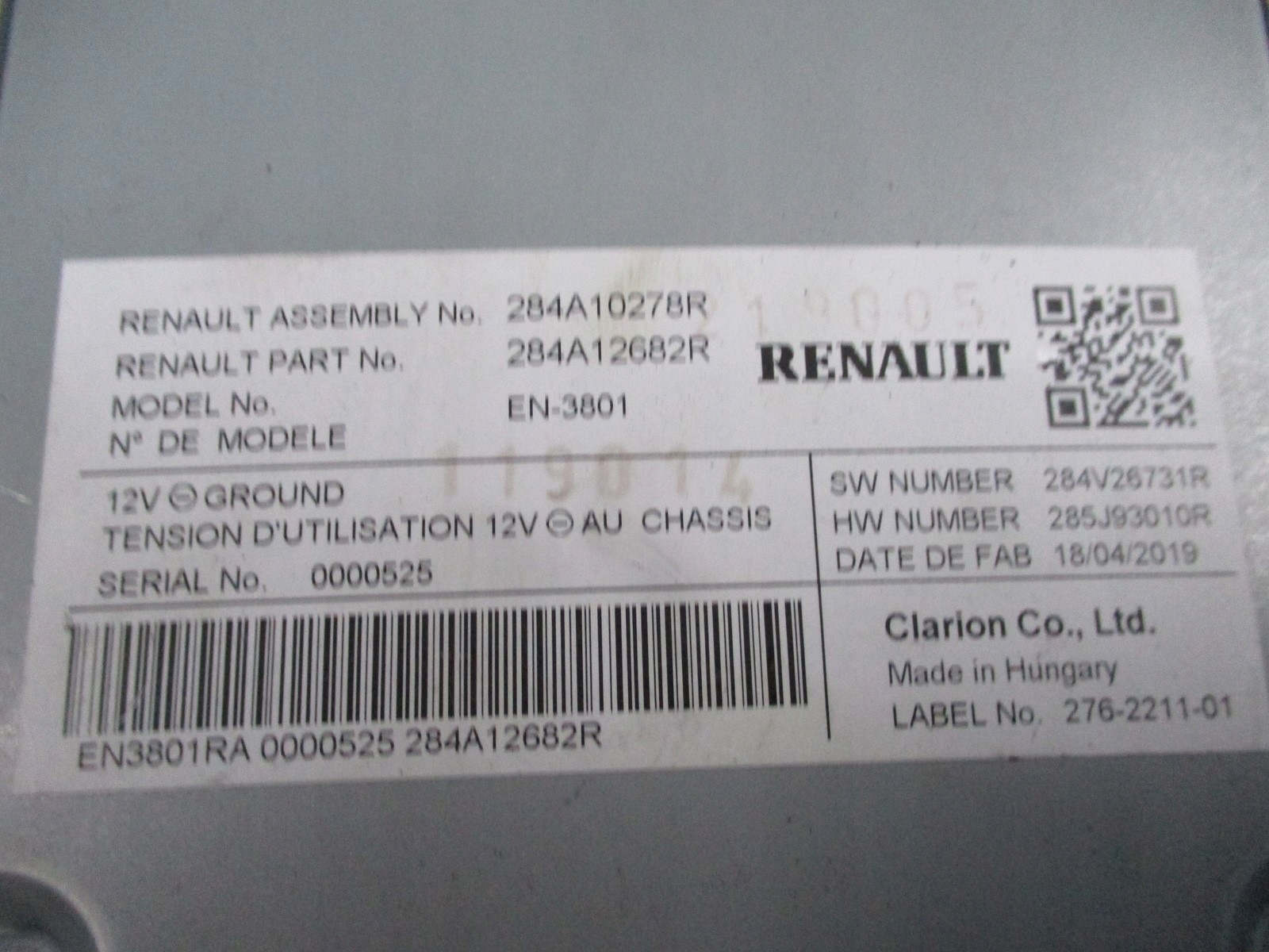 Sensor modul RENAULT 284A10278R