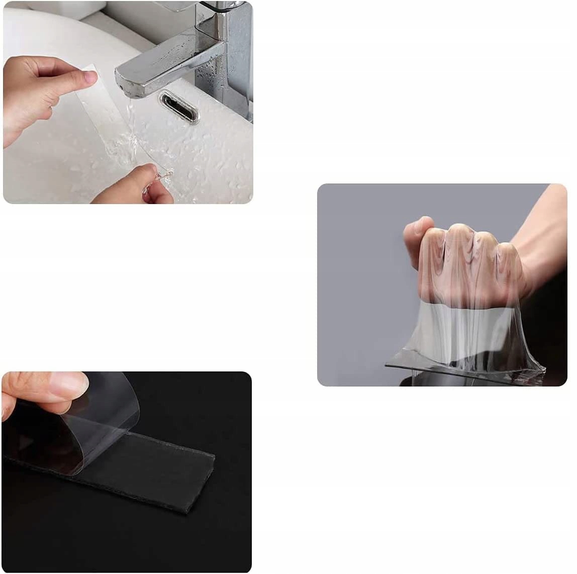 TAŚMA DWUSTRONNA WIELOKROTNEGO UŻYTKU NANO MOCNA Długość 1 m