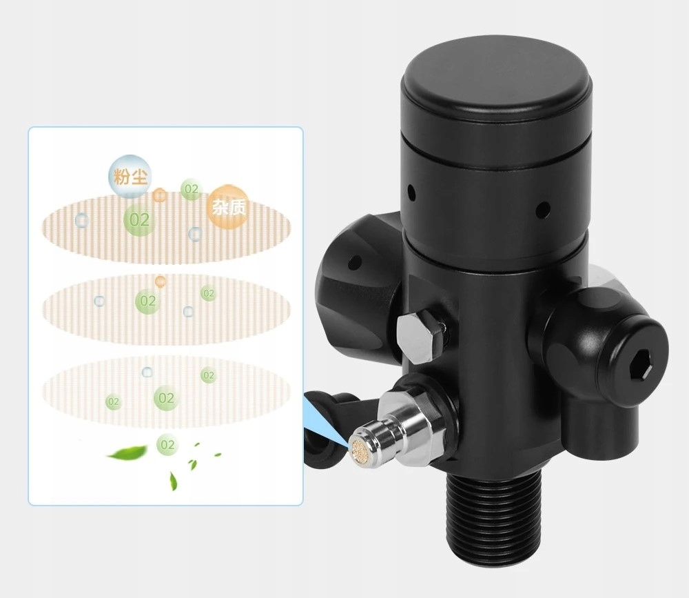 ZESTAW DO NURKOWANIA BUTLA 1L MASKA POMPKA TORBA ADAPTER Marka Dideep