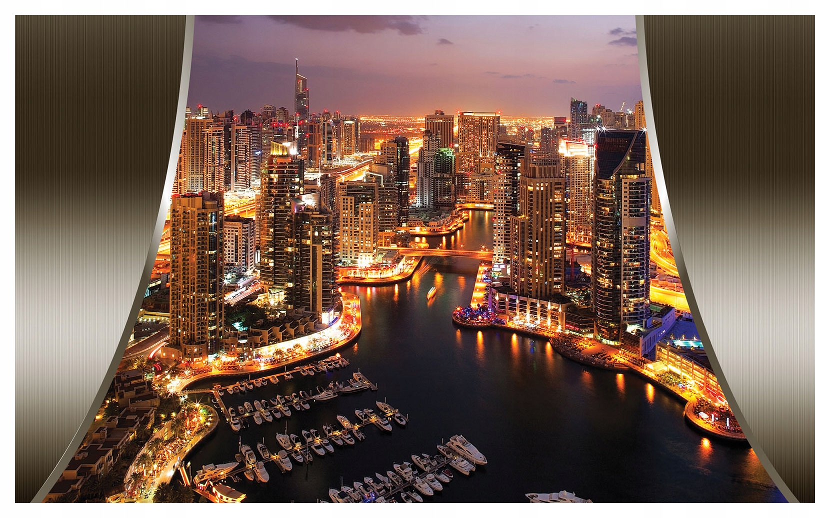 Fototapeta Nočné mesto mrakodrapy svetlo metropoly 300x210 lepidlo