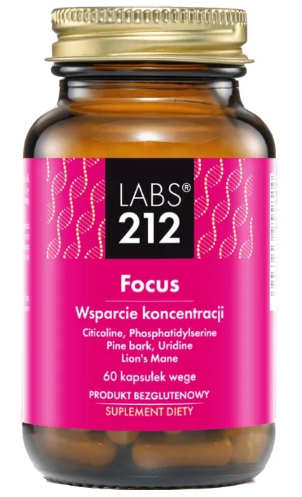 LABS212 Focus Cytykolina Urydyna Opc Lion's Mane Pamięć Koncentracja