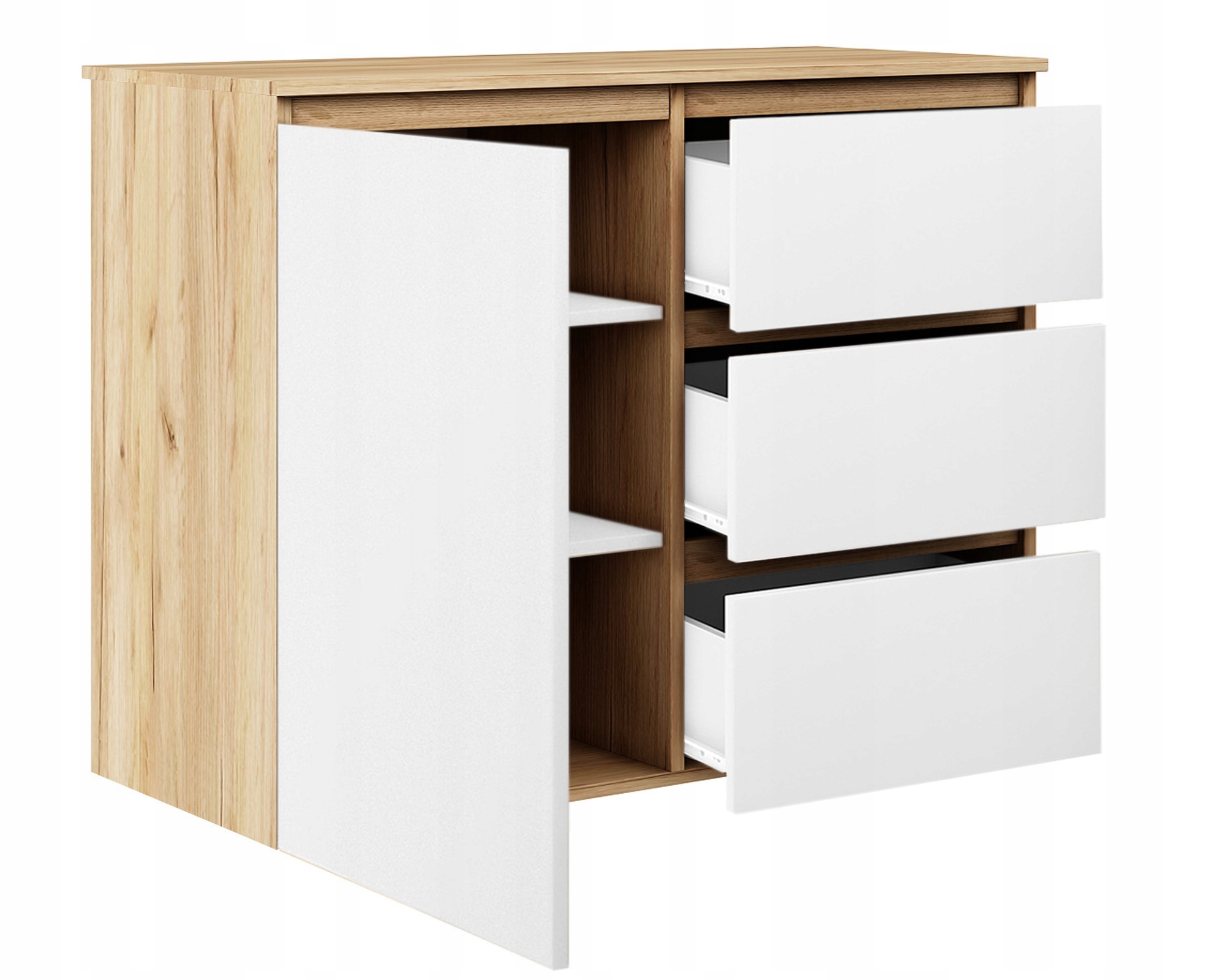 KOMODA 90CM MEGAN K2 DĄB ZŁOTY SZUFLADY SZAFKA Marka AgatMebleGrzybek