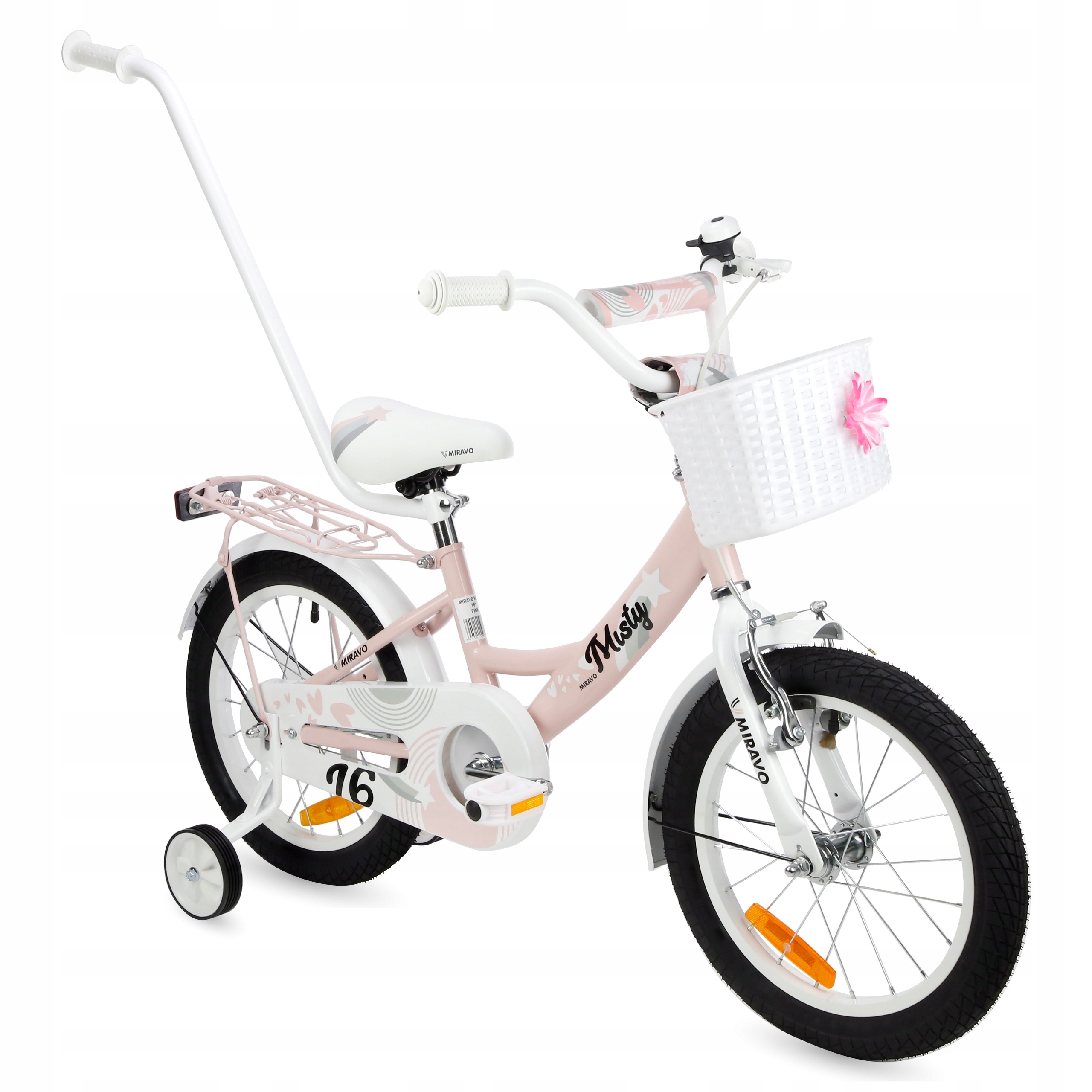 Rowerek Dziecięcy 16 Cali Rower Dla Dziewczynki Koszyk I Prowadnik