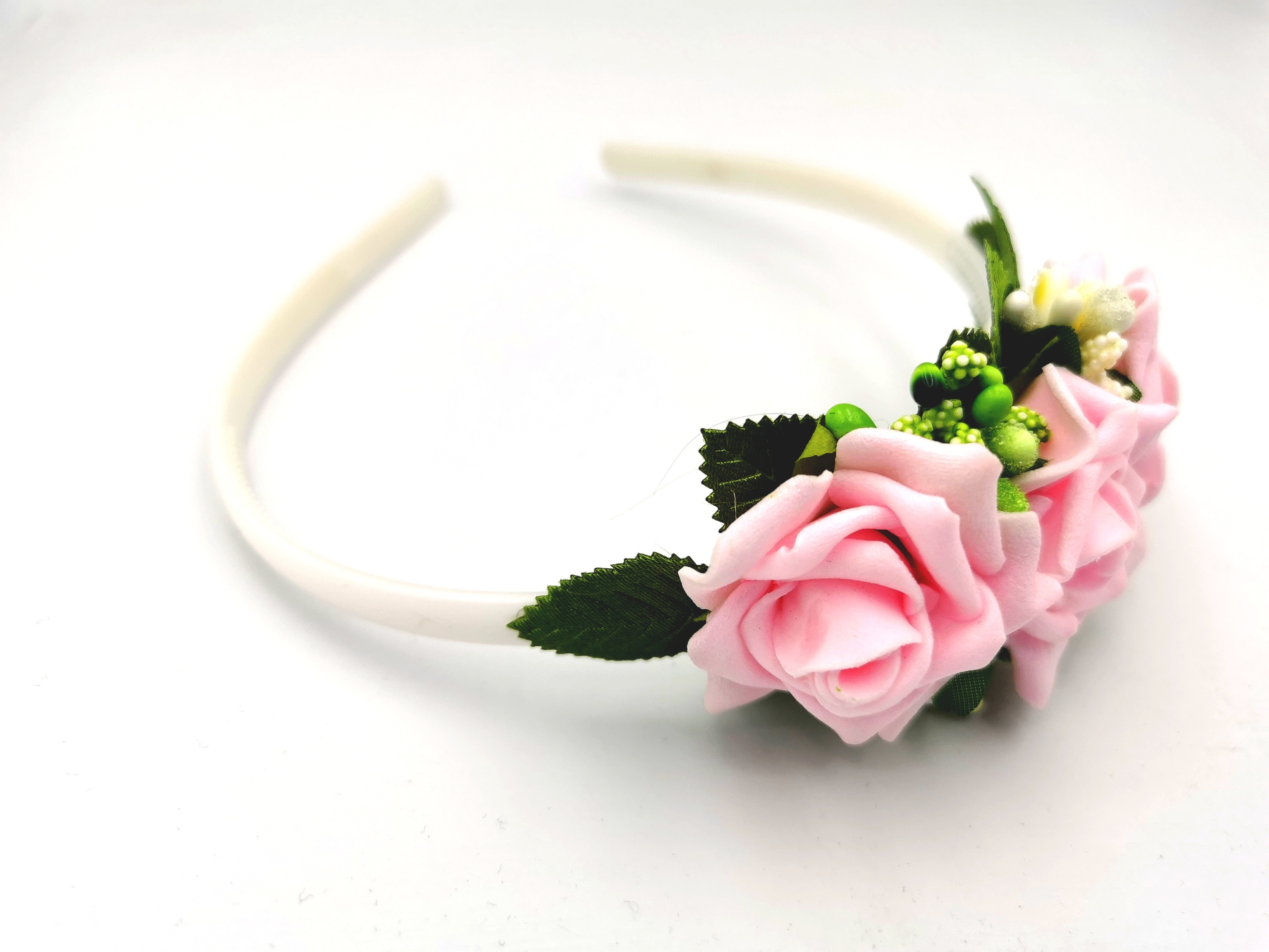 

Opaska Do Włosów wesele komunia Różyczki Różowe