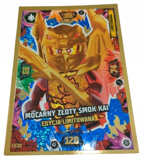 Karta Lego Ninjago Seria 8 LE31 Mocarny Złoty Smok Kai