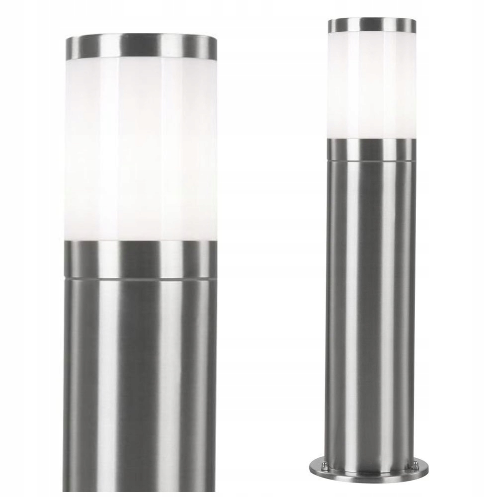Záhradná stĺpiková lampa Xeloo nerezová oceľ nikel mat IP44 50 cm
