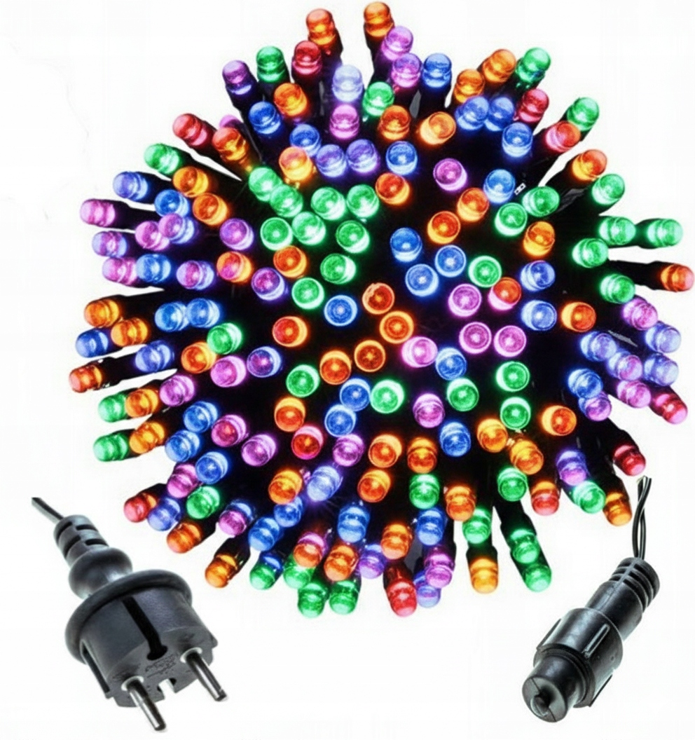 Vánoční Osvětlení Na Stromeček 1000 Led Stálé světlo 72m Barevné IP44 Venkovní