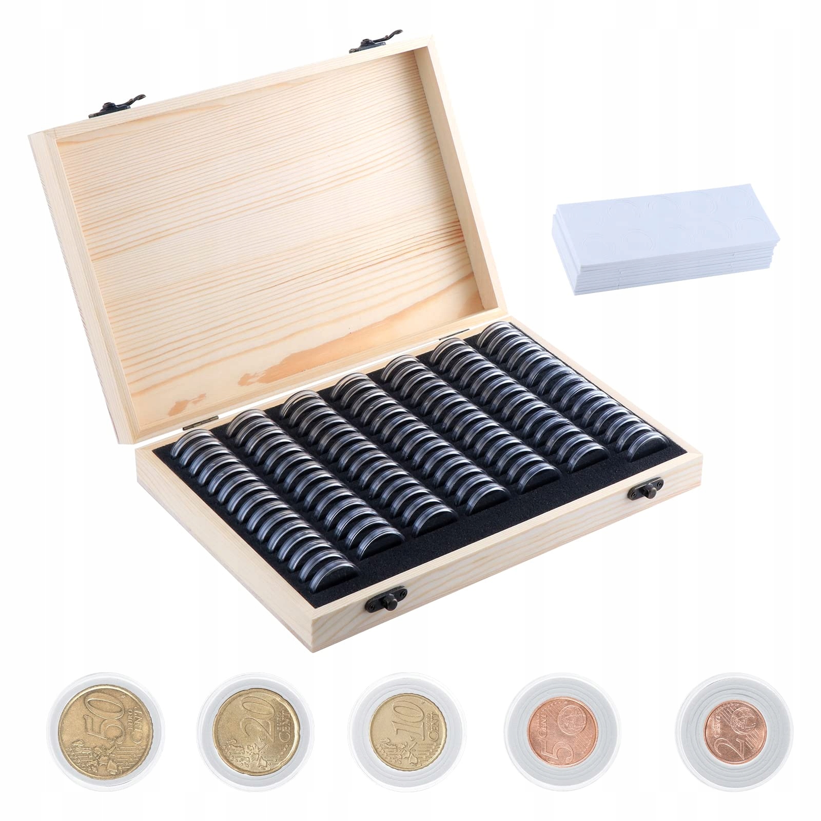 Krabička Na Dřevěné Mince 100 Kusů