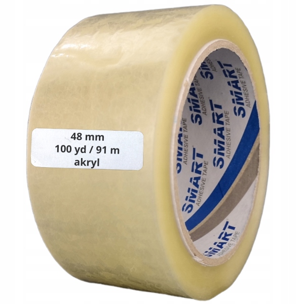 

48mm x 100y taśma pakowa Smart bezbarwna x1 długa