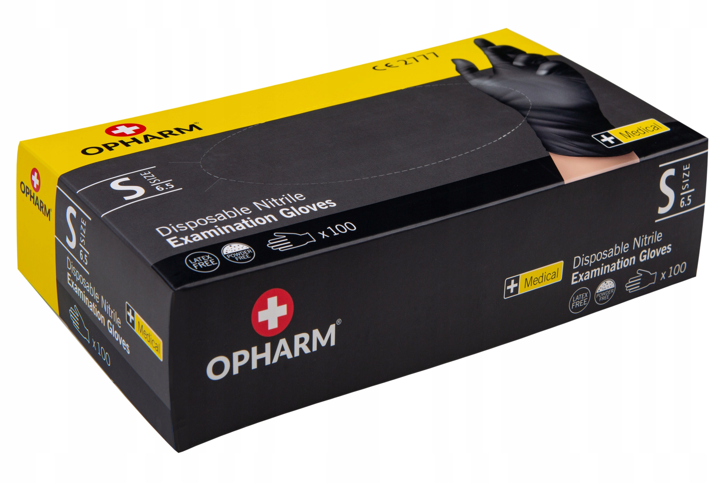 

Rękawice Nitrylowe Opharm Czarne S 100 szt.