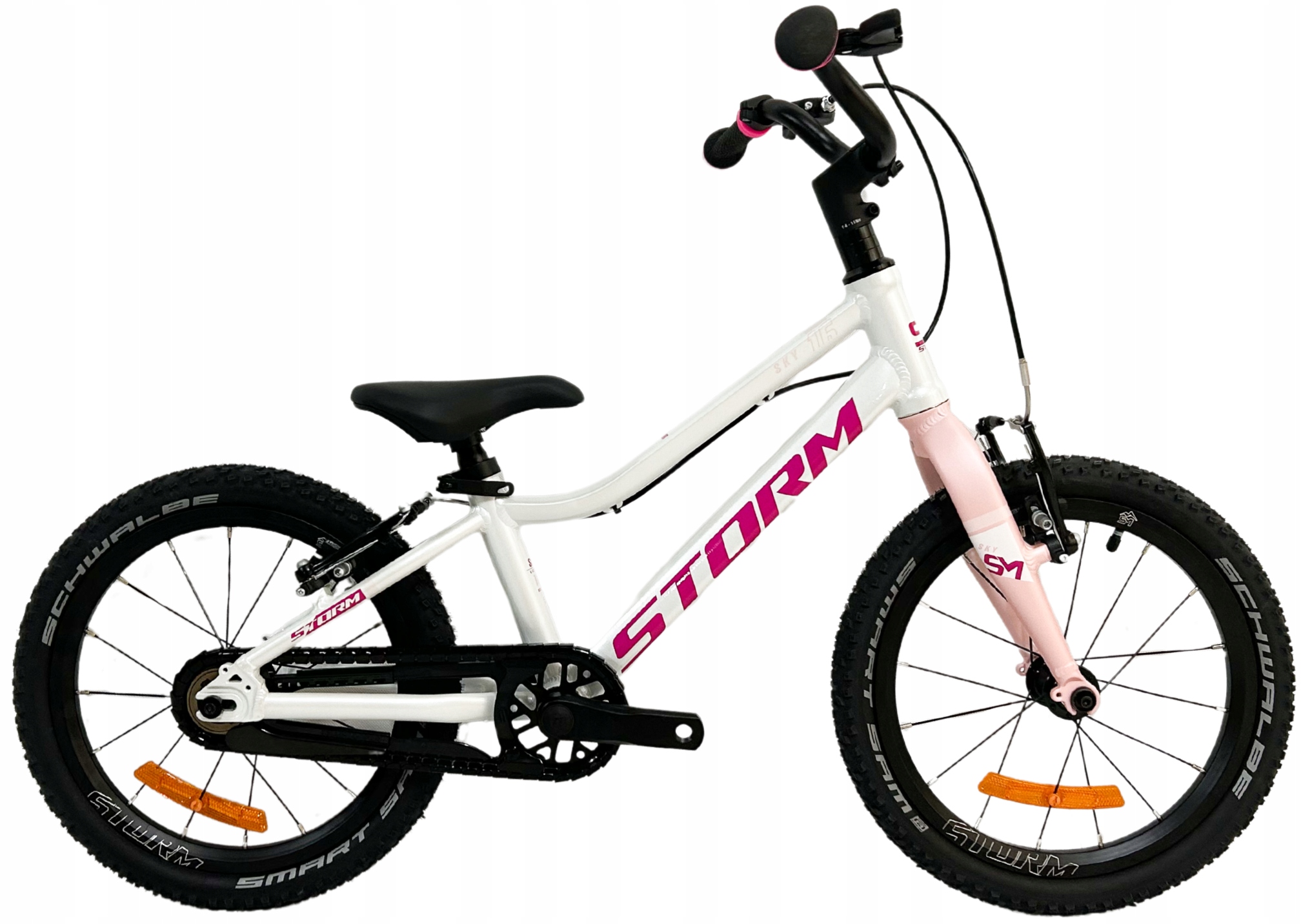Rower Dziecięcy 16 cali Storm Sky Light ultra lekki 6,1 Kg biały